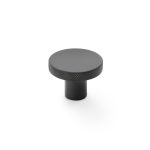 Alexander & Wilks AW802-38-BL Hanover Knurled Circular Cupboard Knob Black 38mm (LEAD TIME: 2-3 DAYS)