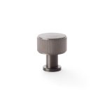 Alexander & Wilks AW807R-29-DBZPVD Lucia Reeded Cupboard Knob - Dark Bronze PVD 29mm (LEAD TIME: 2-3 DAYS)