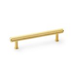 Alexander & Wilks AW809-128-SBPVD Crispin Knurled T Bar Cupboard Pull Handle - Satin Brass PVD 128mm (LEAD TIME: 2-3 DAYS)
