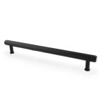 Alexander & Wilks AW809-224-BL Crispin Knurled T Bar Cupboard Pull Handle Black Centres 224mm (LEAD TIME: 2-3 DAYS)