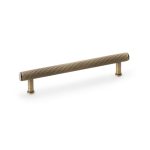 Alexander & Wilks AW809R-160-AB Crispin Reeded T Bar Cupboard Pull Handle - Antique Brass 160mm (LEAD TIME: 2-3 DAYS)