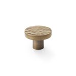 Alexander & Wilks AW820-38-AB Hanover Hammered Cupboard Knob - Antique Brass 38mm (LEAD TIME: 2-3 DAYS)