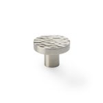 Alexander & Wilks AW820-38-SN Hanover Hammered Cupboard Knob - Satin Nickel 38mm (LEAD TIME: 2-3 DAYS)