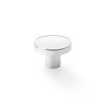 Alexander & Wilks AW821-38-PC Hanover Plain Cupboard Knob - Polished Chrome Knob 38mm (LEAD TIME: 2-3 DAYS)