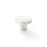 Alexander & Wilks AW821-38-PN Hanover Plain Cupboard Knob - Polished Nickel Knob 38mm (LEAD TIME: 2-3 DAYS)