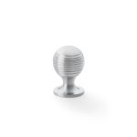 Alexander & Wilks AW832-25-SC Caesar Cupboard Knob On Round Rose - Satin Chrome 25mm (LEAD TIME: 2-3 DAYS)