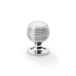 Alexander & Wilks AW832-32-PC Caesar Cupboard Knob On Round Rose - Polished Chrome 32mm (LEAD TIME: 2-3 DAYS)