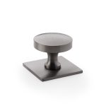 Alexander & Wilks AW835-38-DBZPVD Bullion Cupboard Knob On Square Backplate - Dark Bronze PVD (LEAD TIME: 2-3 DAYS)