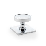 Alexander & Wilks AW835-38-PC Bullion Cupboard Knob On Square Backplate - Polished Chrome (LEAD TIME: 2-3 DAYS)