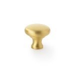 Alexander & Wilks AW836-32-SB Wade Round Cupboard Knob - Satin Brass 32mm (LEAD TIME: 2-3 DAYS)