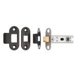 Eurospec BTL30MB/R 76mm CE B/T Tubular Mortice Latch Radius - Matt Black (LEAD TIME: 2-3 DAYS)