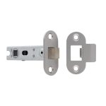 Eurospec BTL30SSS/R 76mm Bolt-Through Tubular Latch 8mm Follower Radius Fixed Forend (LEAD TIME: 2-3 DAYS)