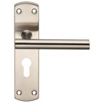 Eurospec CSLP1164E/SSS Steelworx Residential T Bar Lever On Euro Lock Backplate (LEAD TIME: 2-3 DAYS)