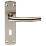 Eurospec CSLP1167P/SSS Steelworx Residential Arched Lever On Lock Backplate (LEAD TIME: 2-3 DAYS)