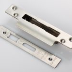 Eurospec FSF5020SSS Easi-T Forend Strikes & Fixing Pack To Suit BS Cylinder Sashlock - Satin Stainless Steel Square Forend (LEAD TIME: 2-3 DAYS)