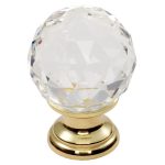 Carlisle Brass FTD670ACTB Clear Faceted Knob 25mm (LEAD TIME: 2-3 DAYS)