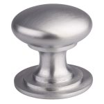 Carlisle Brass M47BSC Victorian Cupboard Knob 32mm - Satin Chrome (LEAD TIME: 2-3 DAYS)