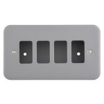 Eurolite MC-G4 Metal Clad Grid Faceplate with Back Box-4-Gang (LEAD TIME: 2-3 DAYS)