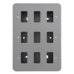 Eurolite MC-G9 Metal Clad Grid Faceplate with Back Box-9-Gang (LEAD TIME: 2-3 DAYS)
