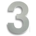Eurospec NUM10173BSS Stainless Steel 7" Numerals (0-9) (Number 3) (LEAD TIME: 2-3 DAYS)