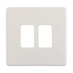 Eurolite PL-G2 Enhance White Grid Plates-2-Gang (LEAD TIME: 2-3 DAYS)