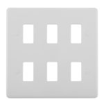 Eurolite PL-G6 Enhance White Grid Plates-6-Gang (LEAD TIME: 2-3 DAYS)