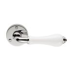 Carlisle Brass PLWCP Porcelain Lever On Round Rose White - Polished Chrome (LEAD TIME: 2-3 DAYS)