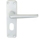 Eurospec SAA21U Aluminium Lever On Backplate Lock Oval Profile 485mm C/C (LEAD TIME: 2-3 DAYS)