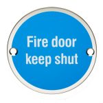 Eurospec SEX4016SAA Fire Door Keep Shut Symbol (LEAD TIME: 2-3 DAYS)